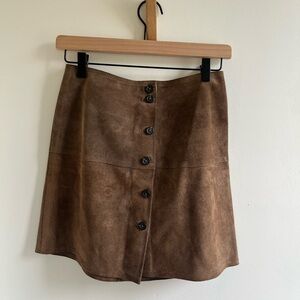 Brown A-line Mini Skirt for Casual Wear